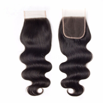 

Cheap Good Quality 4*4 Lace Closure With Baby Hair 4*4 Lace Closure Bleached Knots Body Wave Free Part Closures