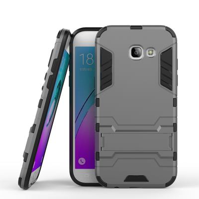 

Gray Slim Robot Armor Kickstand Shockproof Hard Rugged Rubber Back Case For SAMSUNG GALAXY A5 2017/A520