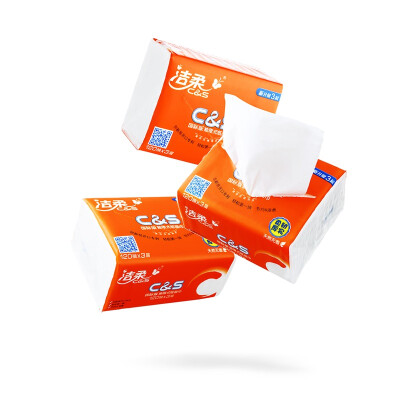 

Jie Cui (C & ) pumping the vitality of the sun orange 3 layer 120 pumping tissue paper * 24 bags (Zhengxiang sales soft pumping paper towel 200 * 123mm