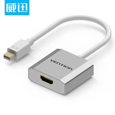

VPA Mini DP to HDMI converter male to female Mini Displayport cable lightning interface access TV silver HBAWB