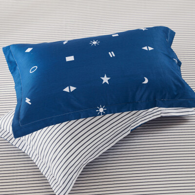 

Jingdong supermarket] Kouzi (COZZY) pillowcase home textile cotton pillowcase twill pillow sets of pillow sets of stars a pair of stars