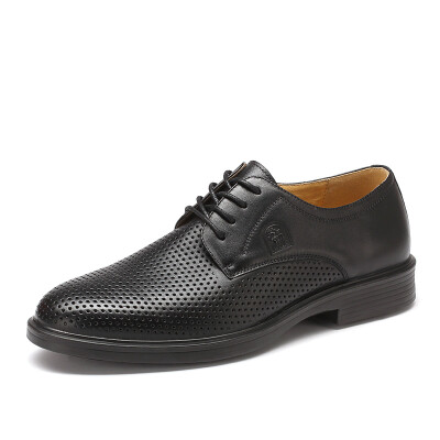 

Old man head (LAORENTOU) men's British trend low to help tie business casual shoes 9130850 black hollow 44 yards