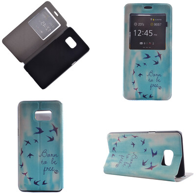 

Flying Birds Sky Design PU Leather Flip Cover Wallet Card Holder Case for Samsung Galaxy S6 Edge Plus
