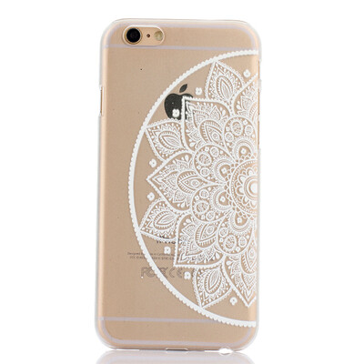 

Цветок полукруга Pattern Мягкая тонкая резиновая оболочка из силиконового геля TPU для IPHONE 6/6S