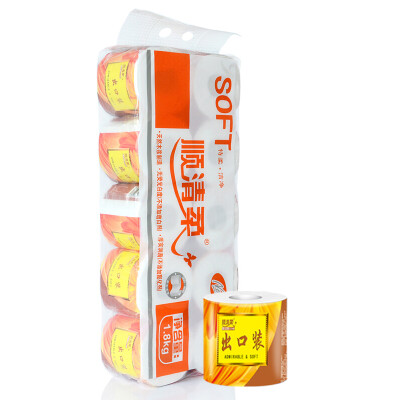 

Shunqing soft toilet paper exports 4 layer 180g core rolls paper * 10 volumes (new and old packaging random delivery)