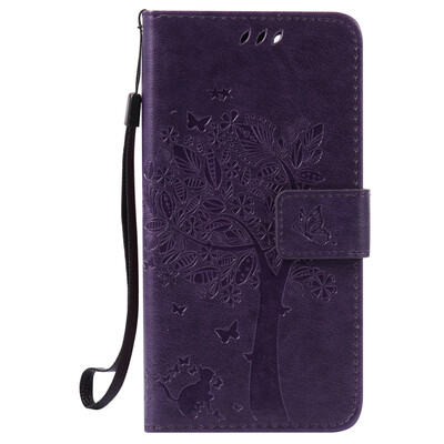 

Purple Tree Design PU кожа флип крышку кошелек карты держатель чехол для WIKO LENNY 2