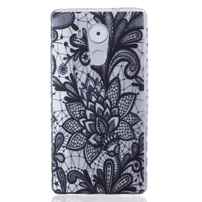 

Black Rose Pattern Soft Thin TPU Rubber Silicone Gel Case Cover for HUAWEI Mate 8