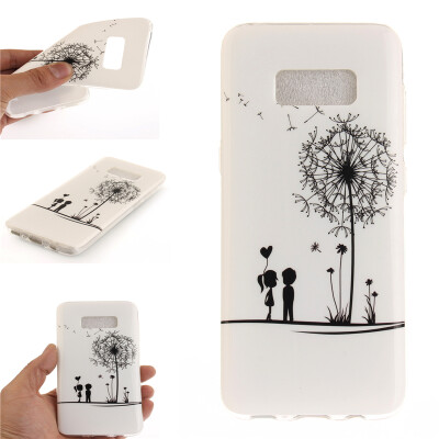 

Lovers&dandelion Pattern Soft Thin TPU Rubber Silicone Gel Case Cover for SAMSUNG GALAXY S8