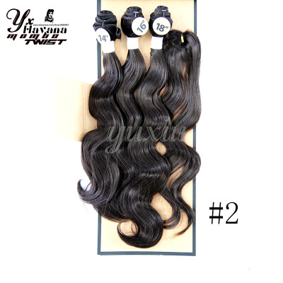 

3pcs Yaki Deep Weave Synthetic Hair Extensions Ombre Hair Weave 14"16" 18" Kanekalon Yaki Deep Wave Hair Extensions With Closure