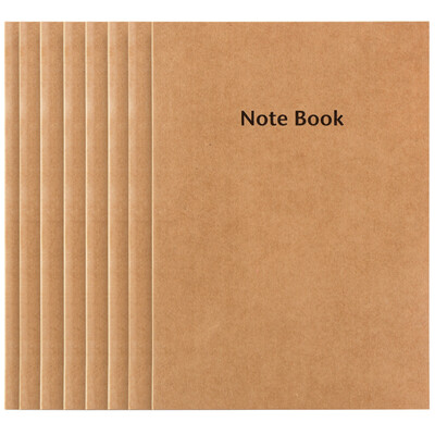 

Guangbo 8 Pack 60 A5 Kraft NotepadOffice Soft CopyDiary GBR0752