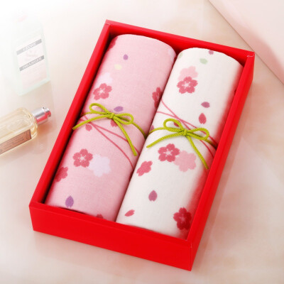 

Montagut Kyoto Series 2 Towel Gift Box Pure Cotton Gauze Soft&Comfortable Absorbent Elegant P Pink 265 185 55cm