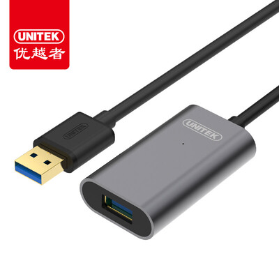 

(UNITEK) Y-3004BK USB3.0 мужской к женскому усилителю сигнала компьютер USB удлинительный кабель 5 метров принтер беспроводная карта сканирование пистолет удлинительный кабель алюминиевый сплав