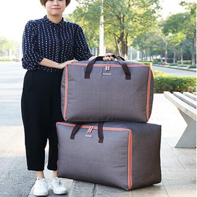 

Jingdong Supermarket Youfen double luggage moving bag Oxford cloth large quilts bag bag waterproof baggage bag woven bag 50L 72L Dai blue
