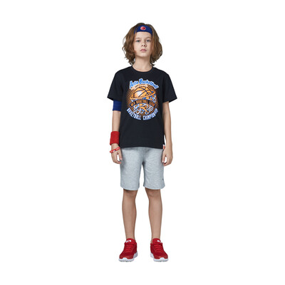 

Anta (ANTA) Children's Wear Men's Knitting Sports Set Children's Sports Two-piece Set 35724105 Classic Black / BC04 Flower Gray 170