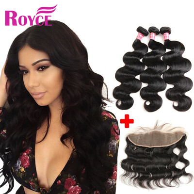 

Peruvian Virgin Hair Body Wave 3PCS with Ear To Ear Lace Frontal Cheap Human Hair 13*4Frontal Closure with Bundles Weave Extension