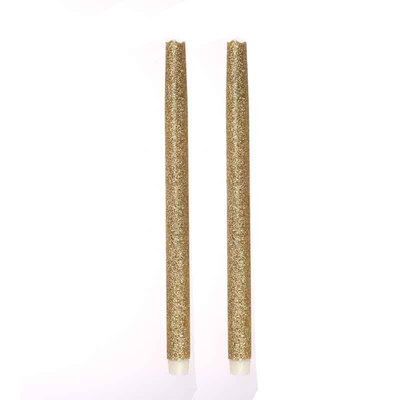

12 Inches Melted Led Taper Candles with TimerBattery OperatedPack of 2