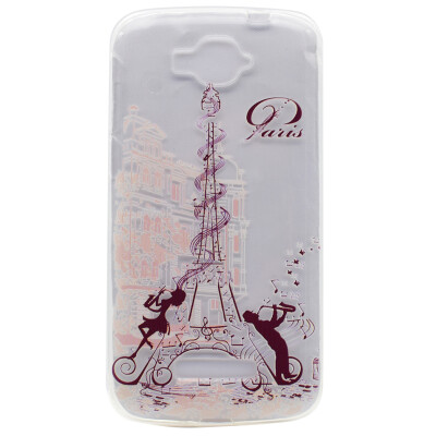 

Music tower Pattern Soft Thin TPU Rubber Silicone Gel Case Cover for Alcatel One Touch Pop C7