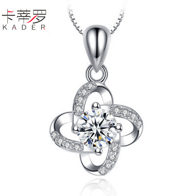 

Catti Luo 925 Silver Flower Flower Necklace Female Set Swarovski Zirconium Pendant Elbow Japan and South Korea Jewelry Birthday Gift