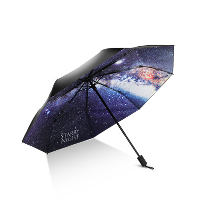 

【Jingdong Supermarket】 Hommy three fold hand open sunny umbrella lightweight portable umbrella umbrella anti-ultraviolet sun umbrella umbrella sun umbrella bright stars