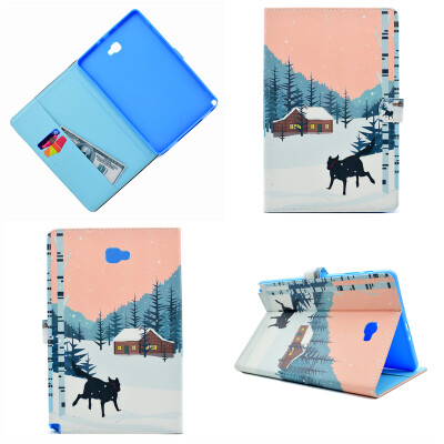 

Snow wolf Style Classic Flip Cover with Stand Function and Credit Card Slot for Samsung GALAXY Tab A 10.1 P580