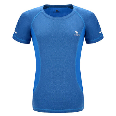 

Camel CAMEL outdoor sports T-shirt couple models soft breathable quick-drying round neck short sleeve T male A7S209189 deep treasure blue XXL