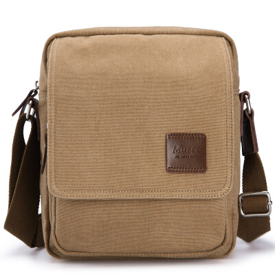 

Muzee (Muzee) men's shoulder bag Korean version of the trend of leisure Messenger bag canvas sports bag ME_1426 khaki