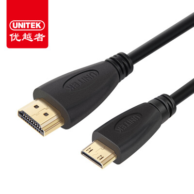 

Улучшенный человек (UNITEK) кабель Mini HDMI HDMI кабель Mini HDMI 1 метр видео конвертера таблетка двунаправленному конвертор подключен HD TV линий мини черной линия Y-C151