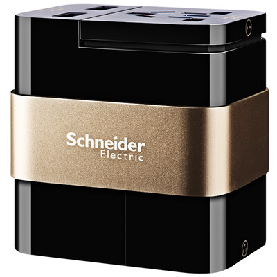 

Schneider Electric 4-Port Travel Outlet 2-портовый USB-конвертер для нескольких стран Black Gold Ring TR94020UR_GD