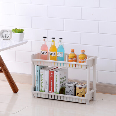 

Shuangqing ShuangQing bathroom shelf desktop storage storage rack floor gap frame 2 layer 7065