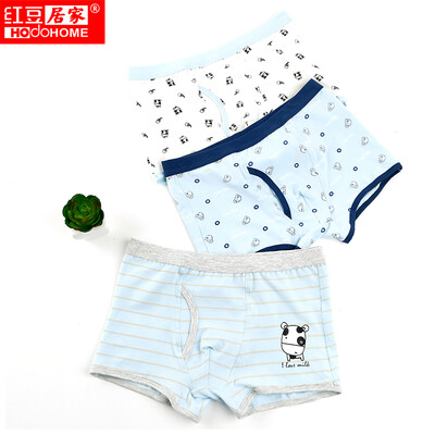 

Red beans home Hodohome children&39s underwear boy boy children three gift box flat angle shorts calf printing 15075