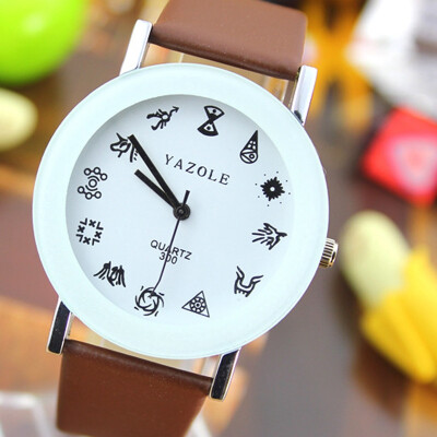 

Couple watch student watch needle buckle round gift gift simple retro men and women watch YZL0519TH-1