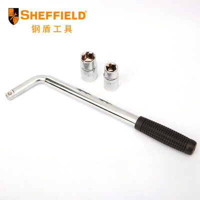 

Steel shield S117003 car tire wrench 3 piece set L-shaped wrench labor-saving socket wrench car repair tools