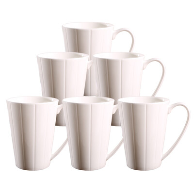 

Jingdong supermarket mud carpenter simple bone porcelain coffee cup 6 loaded 400ml only ceramic mug cup set
