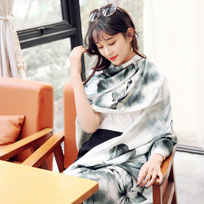 

Jingdong supermarket one meter painting yarn yimihuasha lady silk scarf spring&summer silkworm silk scarf shawl pink orange