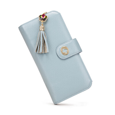 

Nabe, such as cool NB ladies wallet wallet wallet women Europe and the United States trend sweet lady wallet card bag large capacity ladies holding bag N1005 linen blue