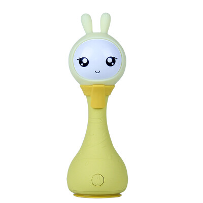 

Fire Fire Rabbit Child Intelligent Electronic Rattles Baby Toys Ear Can Be Bite Mug Silicone Poke Music Early Learning R1 Yellow