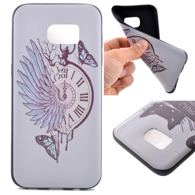 

Pocket watch Pattern Soft Thin TPU Rubber Silicone Gel Case Cover for Samsung GALAXY S7 Plus