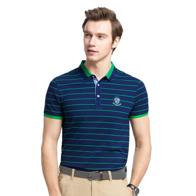 

Camel (CAMEL) мужская летняя мода бизнес полосы лацкане POLO футболка с коротким рукавом X7B201217 зеленый XXXL