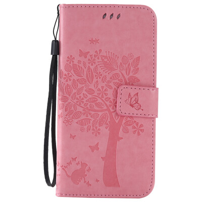 

Pink Tree Design PU Leather Flip Cover Wallet Card Holder Case for SAMSUNG S7EDGE