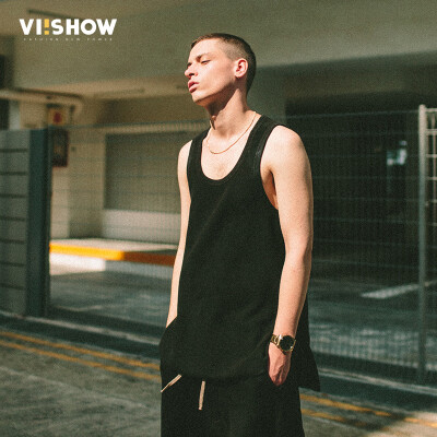 

Wei Xiu viishow leisure vest male black cotton sports breathable men's vest tide BC15091721 black