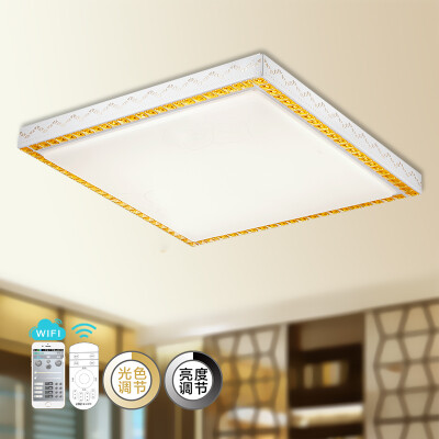 

NVC led square round living room bedroom crystal ceiling lamp WIFI Promise dimming belt remote control 24W EKX9030