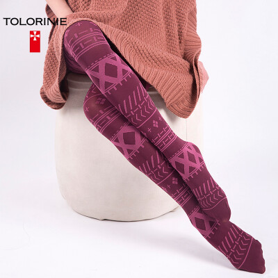 

【Jingdong Supermarket】 TOLORINIE stockings classic geometric stitching jacquard pantyhose spring and summer underwear sexy pantyhose 【1 set】 K1123C7999