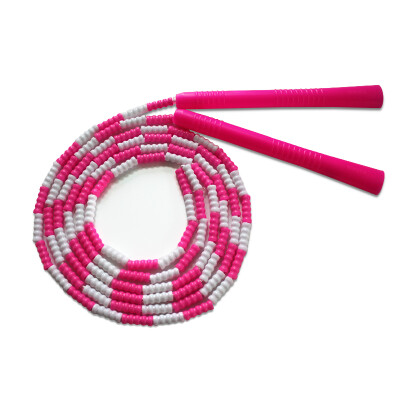 

Pu special for the special POVIT bead pattern jump rope adult fitness equipment children&39s primary&secondary students fancy pendulum rope jump rope upgrade section 28 m P-1261 pink white