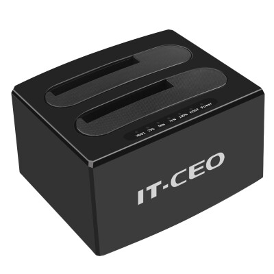 

IT-CEO IT-172C 2,5 / 3,5-дюймовый USB3.0 двойной диск автономный копия жесткий диск основной жесткий диск съемный жесткий диск поддержка SATA / SSD твердотельный жесткий диск черный