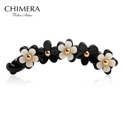 

奇美拉(CHIMERA) 发饰头饰 花之音符 发夹发卡香蕉夹马尾夹 黑色