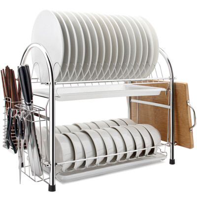 

Vie kitchen shelf racks 304 stainless steel chopsticks dishes drain rack U-type