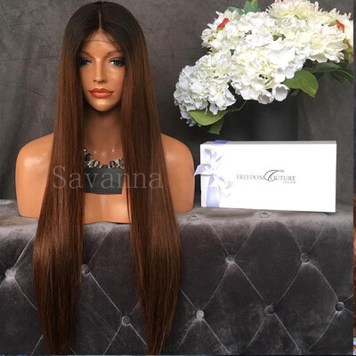 

7A Two Tone Piano Color1b30 Glueless Full Lace Human Hair WigBrazilian Lace Front Wigs Silky Straight Lace Wig Virgin Hair