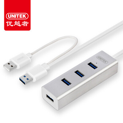 

Улучшенный человек расширение высокоскоростной (UNITEK) Y-3082DSL USB 3.0 концентратор HUB четыре 1,2 м алюминий настольного ноутбука вытащили четыре USB разветвитель Silver