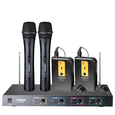 

Victory TAKSTAR TC-4R 268 2 Handheld 2 Lapel Wireless Microphone Microphone Hands Hands Holding Chucks Wear Conference Stage KTV Speech Host Microphone