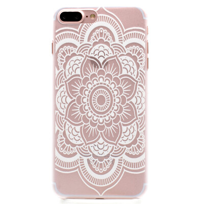 

Hexagonal flower Pattern Soft Thin TPU Rubber Silicone Gel Case Cover for IPHONE 7 Plus